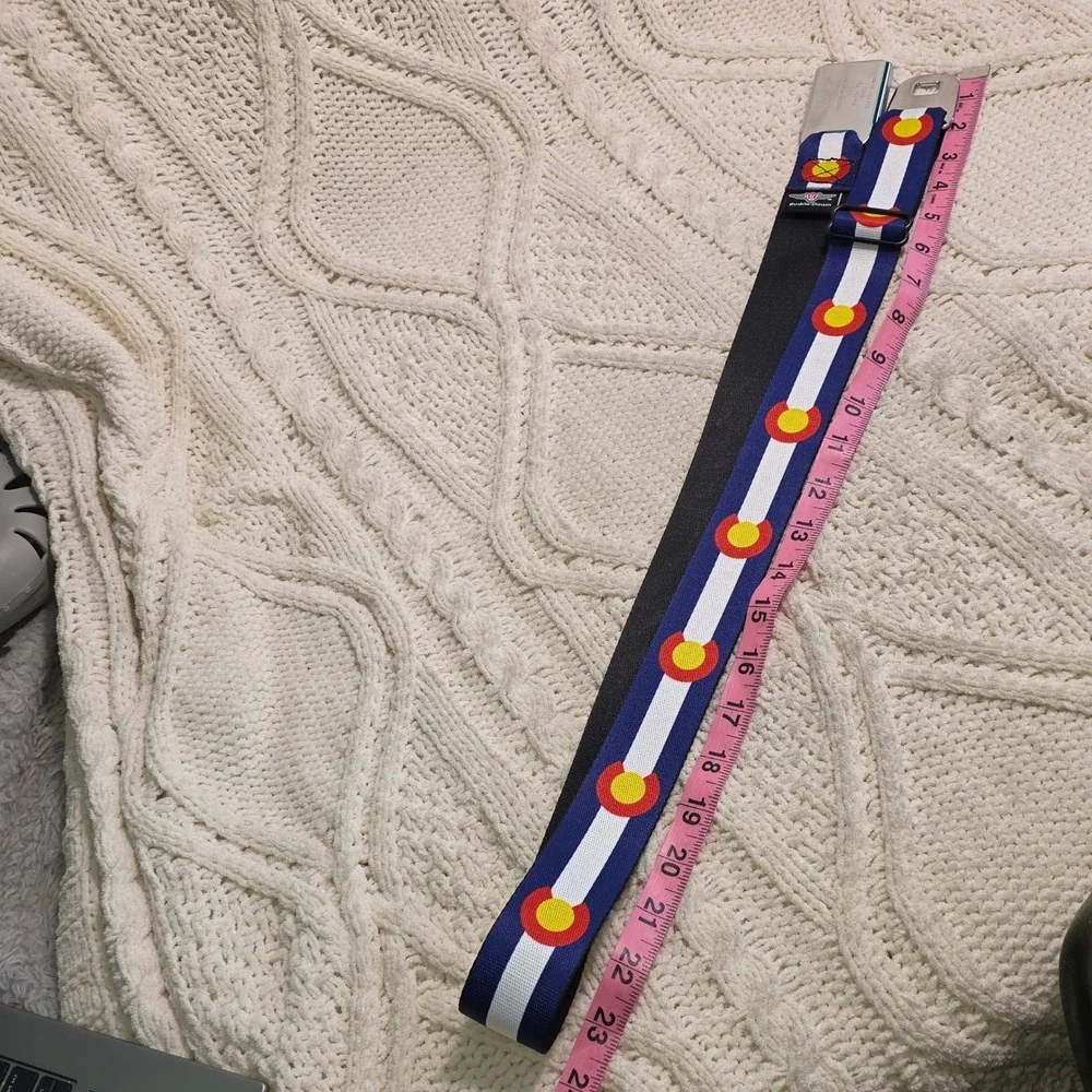 Buckle-Down‎ Seatbelt Belt Colorado State Flag Blue White Red Unisex to 44